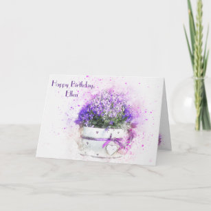 Weibliche Blütenfarbe Geburtstag Karte