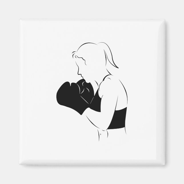 Weibliche Boxer Magnet (Vorne)