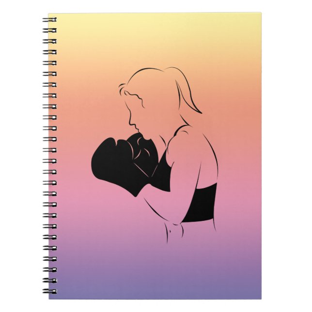 Weibliche Boxer Notizblock (Vorderseite)