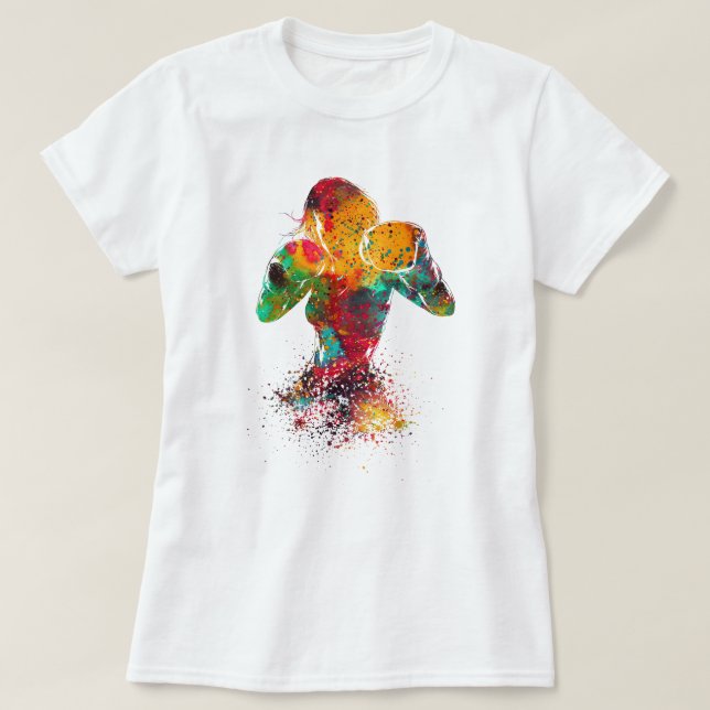 weibliche Boxerin T-Shirt (Design vorne)
