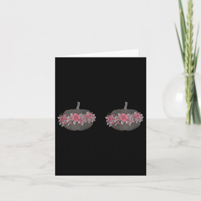 Weibliche Brustkrebserkrankung im Oktober tragen w Karte (Vorderseite)