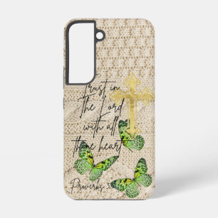 Weibliche christliche Strickwaren Grüner Schmette Samsung Galaxy Hülle