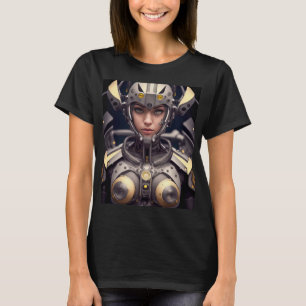 Weibliche Cyborg Warrior T-Shirt