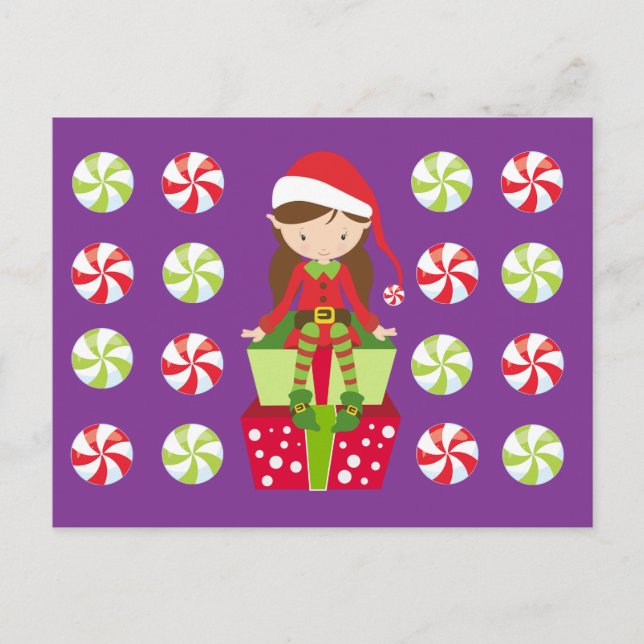 Weibliche Elf mit Kanadiern Postkarte (Vorderseite)