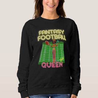 Weibliche Fantasy-Football-Königinnen-Ligameisteri Sweatshirt