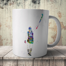 weibliche Feldhockeyspielerin Kaffeetasse