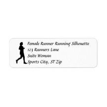 Weibliche Frauen Jogger Runner Address Labels