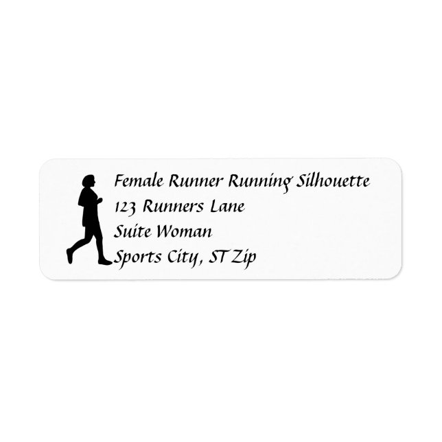 Weibliche Frauen Jogger Runner Address Labels (Vorne)
