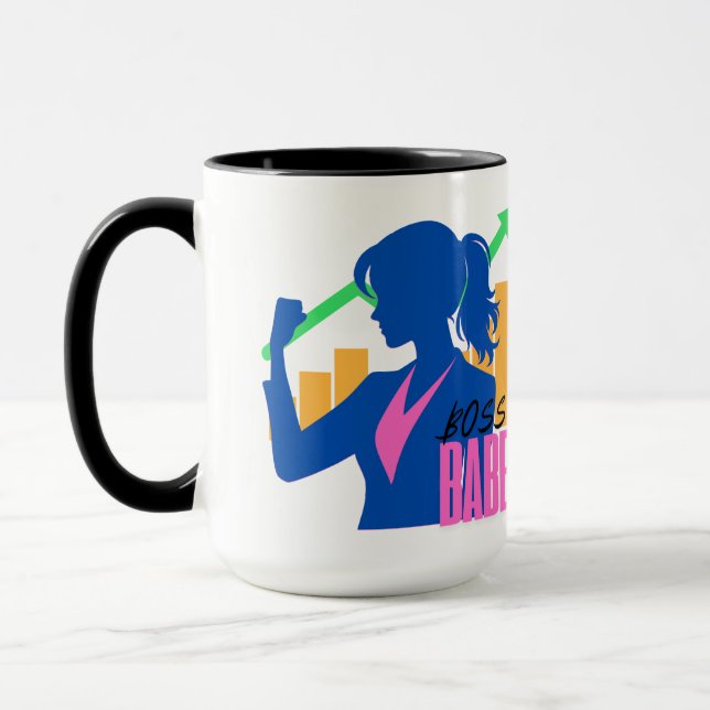 Weibliche Führungskraft Grafik Tasse (Links)