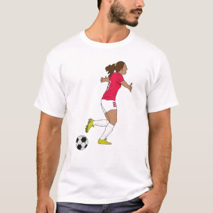 Weibliche Fußballspielerin feiert Sieg beim Torerz T-Shirt