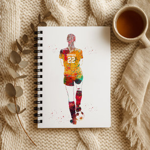 weibliche Fußballspielerin Notizbuch