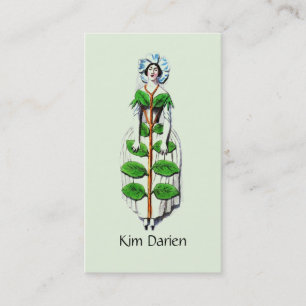 Weibliche Gärtnerin von Blume Visitenkarte