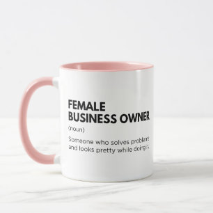 Weibliche Geschäftsinhaberin Lustige Unternehmerin Tasse