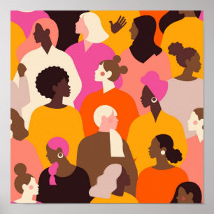 Weibliche Gesichter Poster