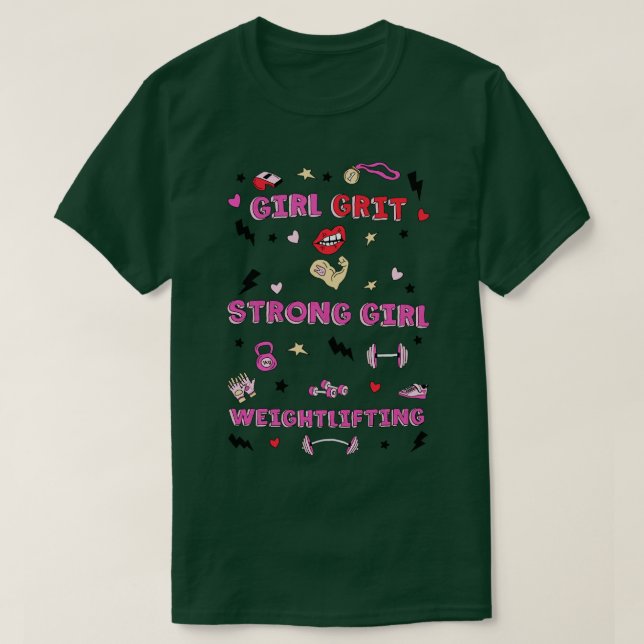 WEIBLICHE GEWICHTIGUNG L GRIT T-Shirt (Design vorne)