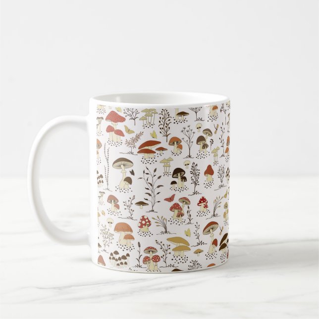 Weibliche Holzpolstermuster Kaffeetasse (Links)