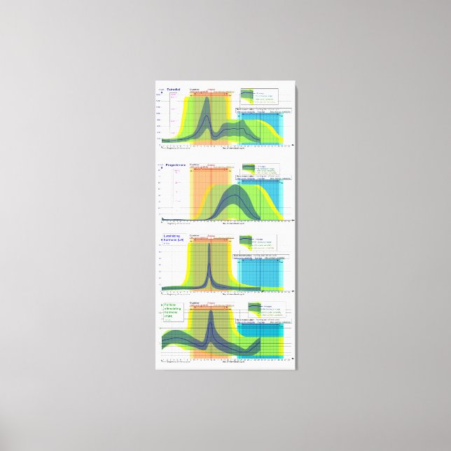 Weibliche Hormone regulieren Menstruationszyklusdi Leinwanddruck (Vorderseite)