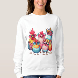 Weibliche Hühner mit Glass - Frauen T - Shirt