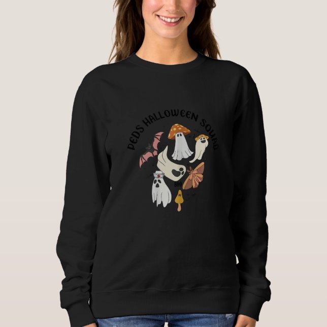 Weibliche Kinderkrankenschwester Halloween-Team Tr Sweatshirt (Vorderseite)