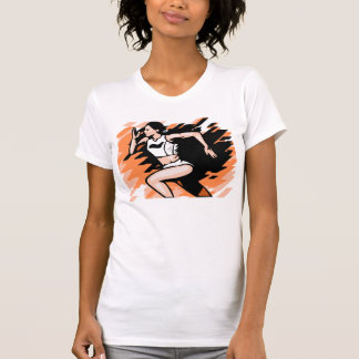Weibliche Läufer-Illustration T-Shirt