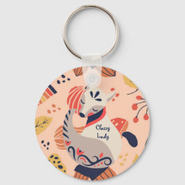 Weibliche Lehrerin Geschenk CLASSY LADY Hygge Fox Schlüsselanhänger