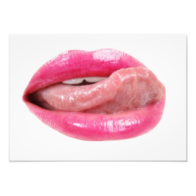 Weibliche Lippen Fotodruck (Vorne)