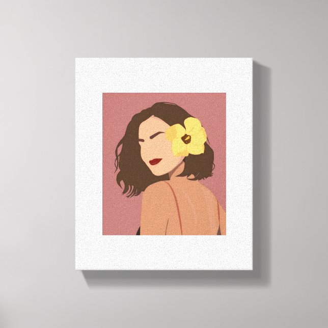 Weibliche Mauer Kunst zeigt die Schönheit der Frau Leinwanddruck (Vorderseite)