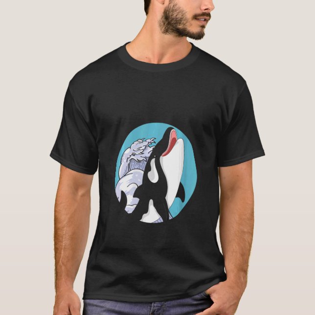 Weibliche Meerestiere töten Wale im Ozean Tierwell T-Shirt (Vorderseite)