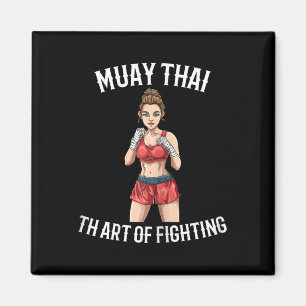 Weibliche Muay-Thai-Kämpferin - Thai-Boxen MMA Magnet