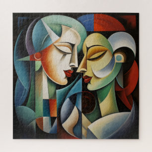 Weibliche Paare - Kubismus Puzzle