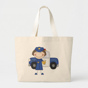 Weibliche Polizeibeamte-T-Shirts und Geschenke Jumbo Stoffbeutel
