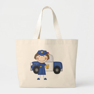 Weibliche Polizeibeamte-T-Shirts und Geschenke Jumbo Stoffbeutel