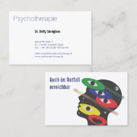 weibliche Psychologen blaue Akzente