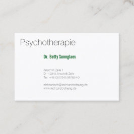 weibliche Psychologen Visitenkarte