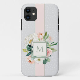 Weibliche Rosa Blüte mit Ihrer Monogramm Case-Mate iPhone Hülle