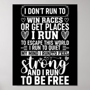 Weibliche Runner Girl Frauen, die ich nicht rennen Poster