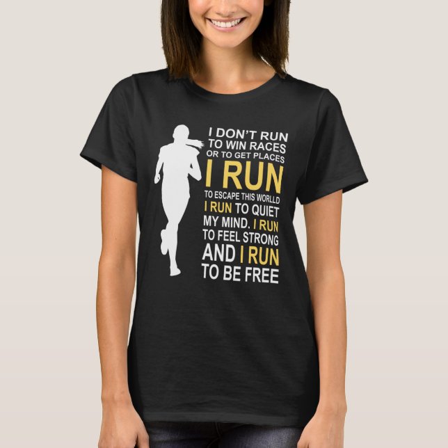 Weibliche Runner Girl Frauen, die ich nicht rennen T-Shirt (Vorderseite)