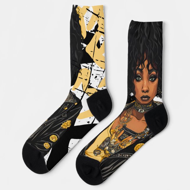 weibliche Socken, städtische Schönheit, Grafitti,  Socken (Linkes Detail)