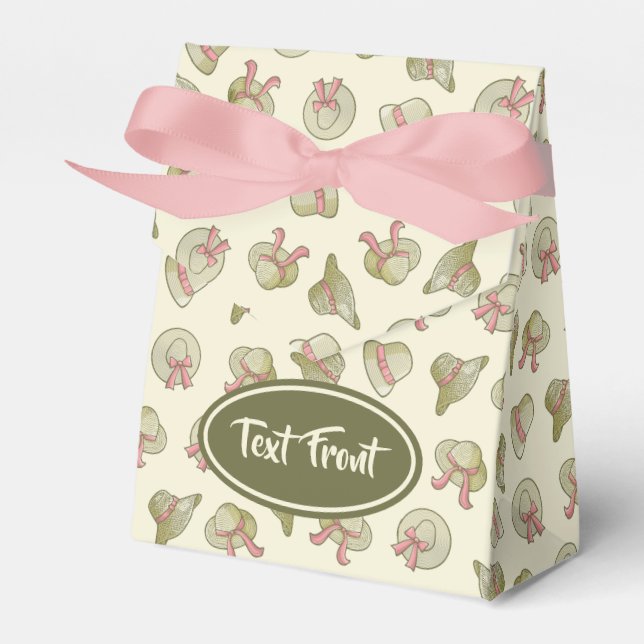 Weibliche Sommerhats gelb Geschenkschachtel (Vorderseite)