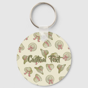 Weibliche Sommerhats gelb Schlüsselanhänger