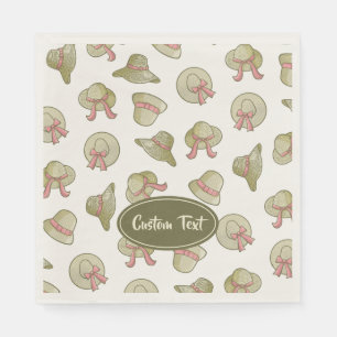 Weibliche Sommerhats gelb Serviette