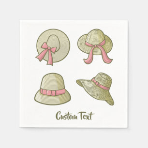 Weibliche Sommerhats gelb Serviette