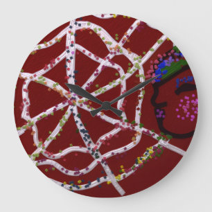 Weibliche Spinne Pharao Große Wanduhr