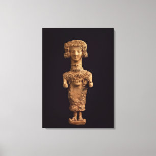 Weibliche Statuette auf einem Plinth, Puig-DES Leinwanddruck