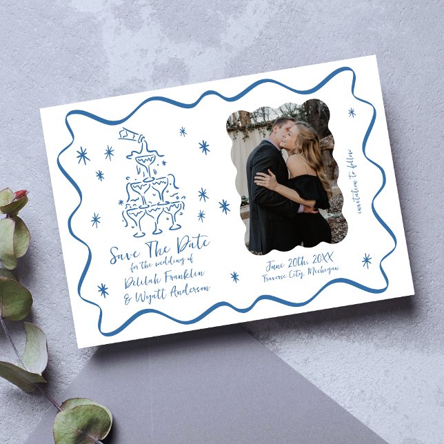 Weibliche Stimmen | Handgezogene Doodles | Hochzei Save The Date (Von Creator hochgeladen)