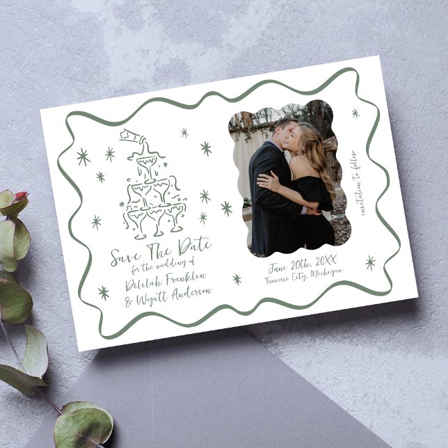 Weibliche Stimmen | Handgezogene Doodles | Hochzei Save The Date (Von Creator hochgeladen)