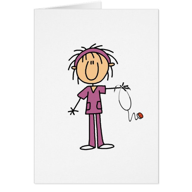 Weibliche Strichmännchen-Krankenschwester (Vorne)