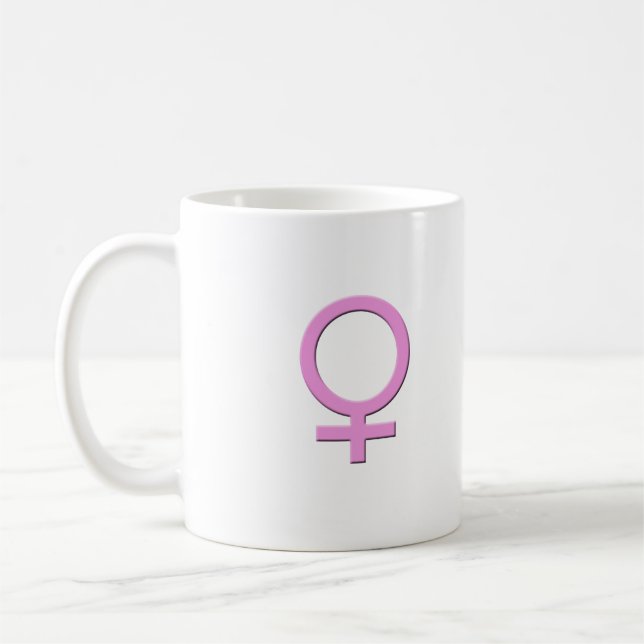 Weibliche Symbol-Tasse Kaffeetasse (Links)