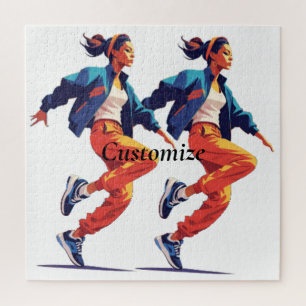 Weibliche Tänzerin Hip Hop Thunder_Cove Puzzle