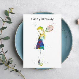 weibliche Tennisspielerin Karte